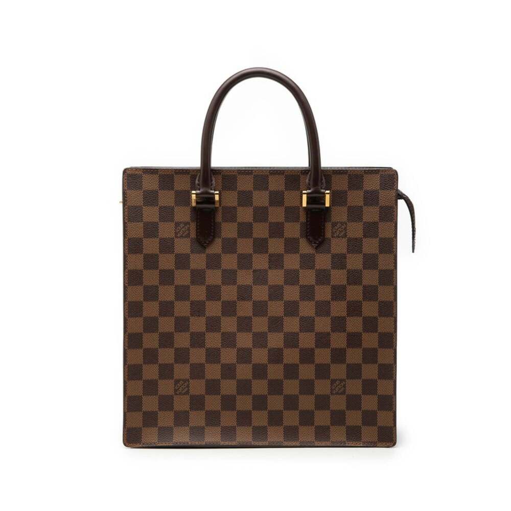 LOUIS VUITTON Authentic Brown Damier Leather Tote Bag - Picture 1 of 6